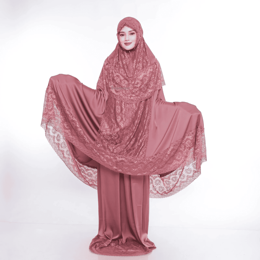 Mukena Eshal - Burgundy - Image 2