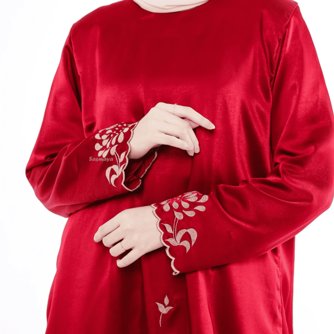 Malay Dress Kasiak Kasiak - Red - Image 6