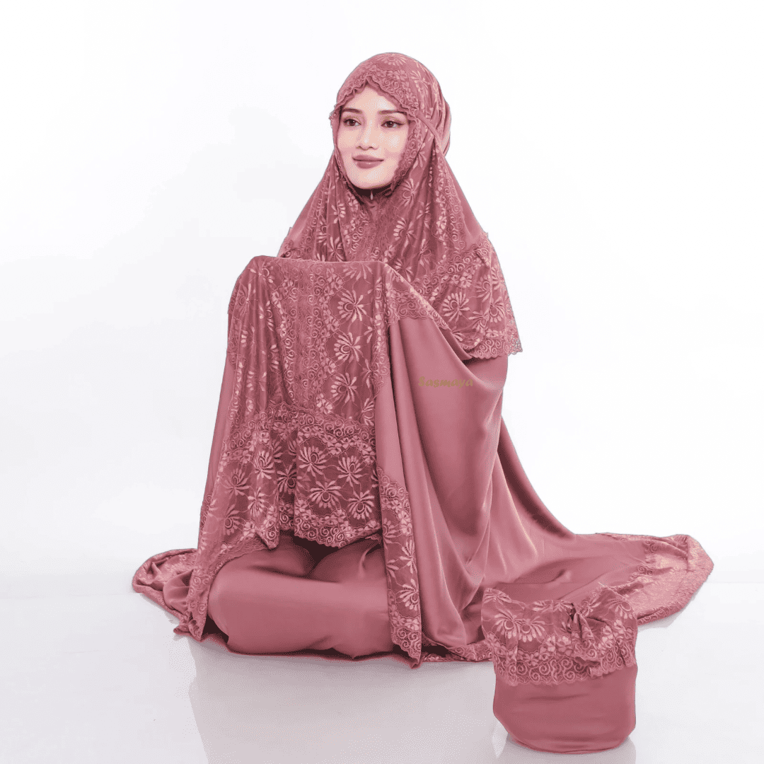 Mukena Eshal - Burgundy - Image 6