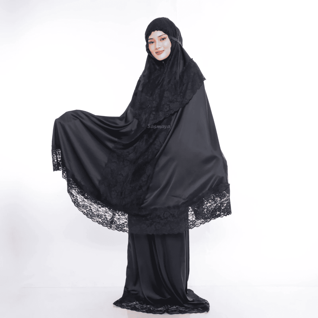 Mukena Eshal - Black - Image 3