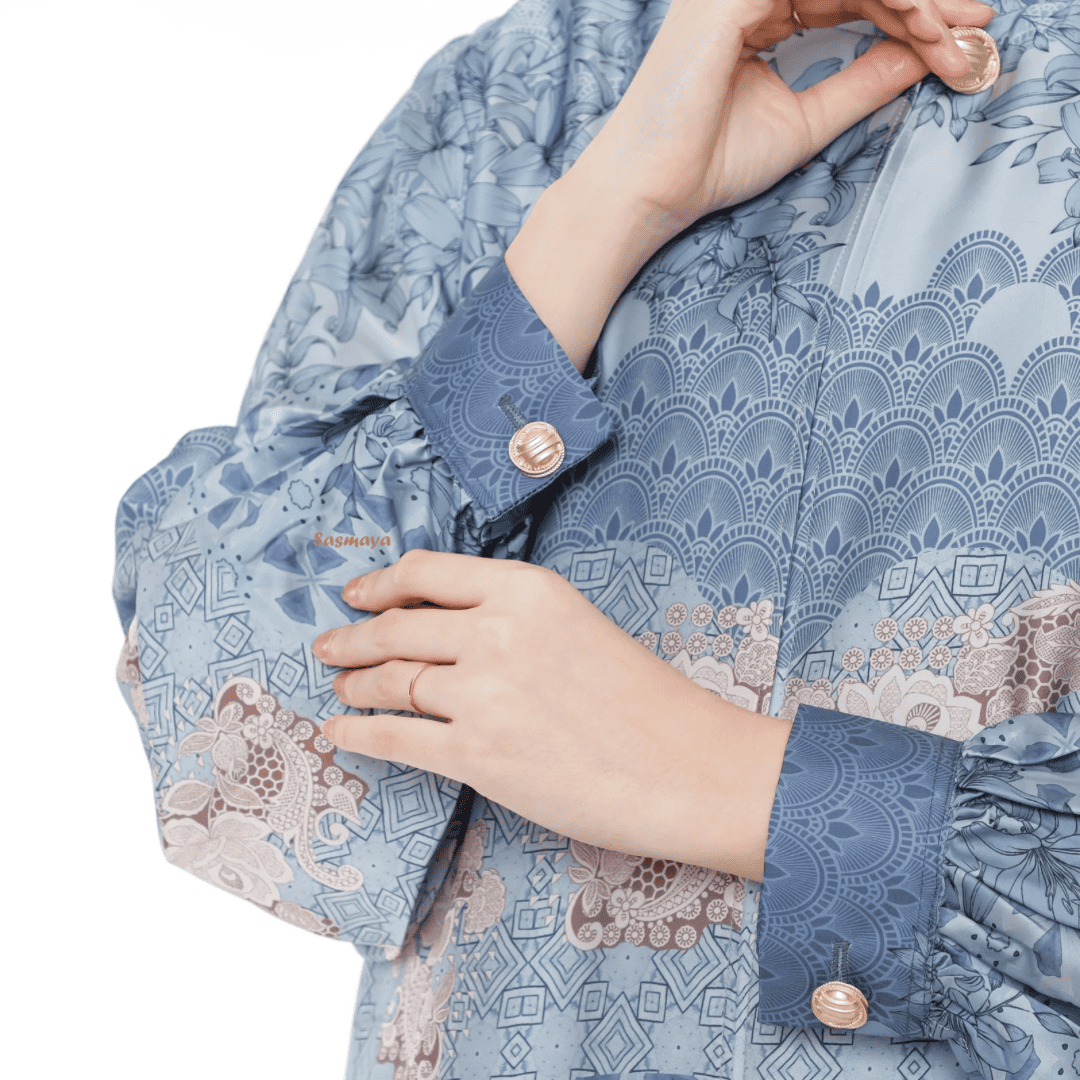Abaya Print Blue - Image 7