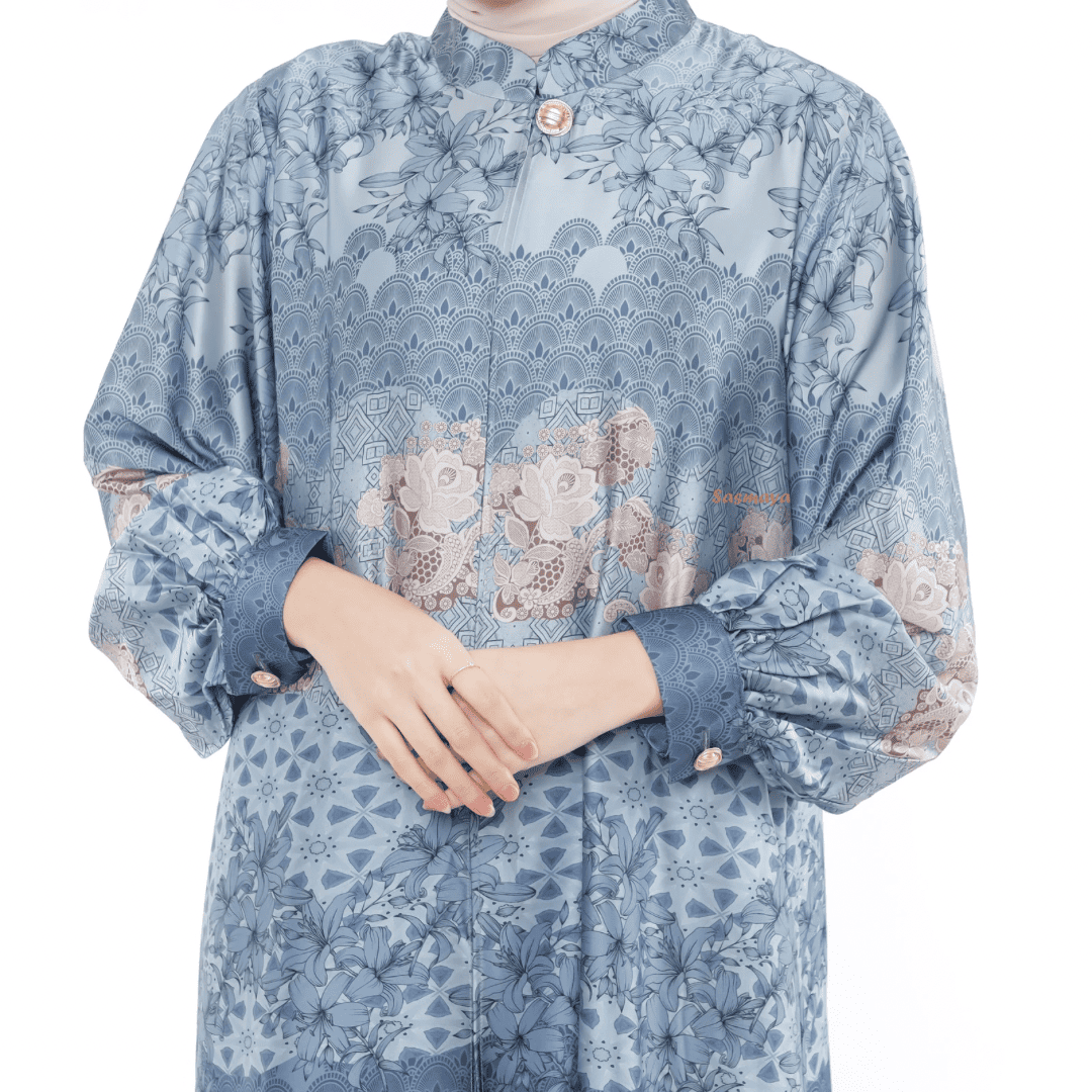 Abaya Print Blue - Image 2
