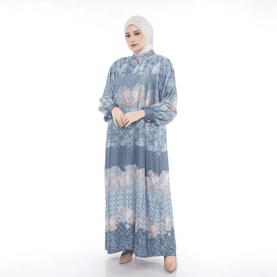 Abaya Print Blue - Image 3