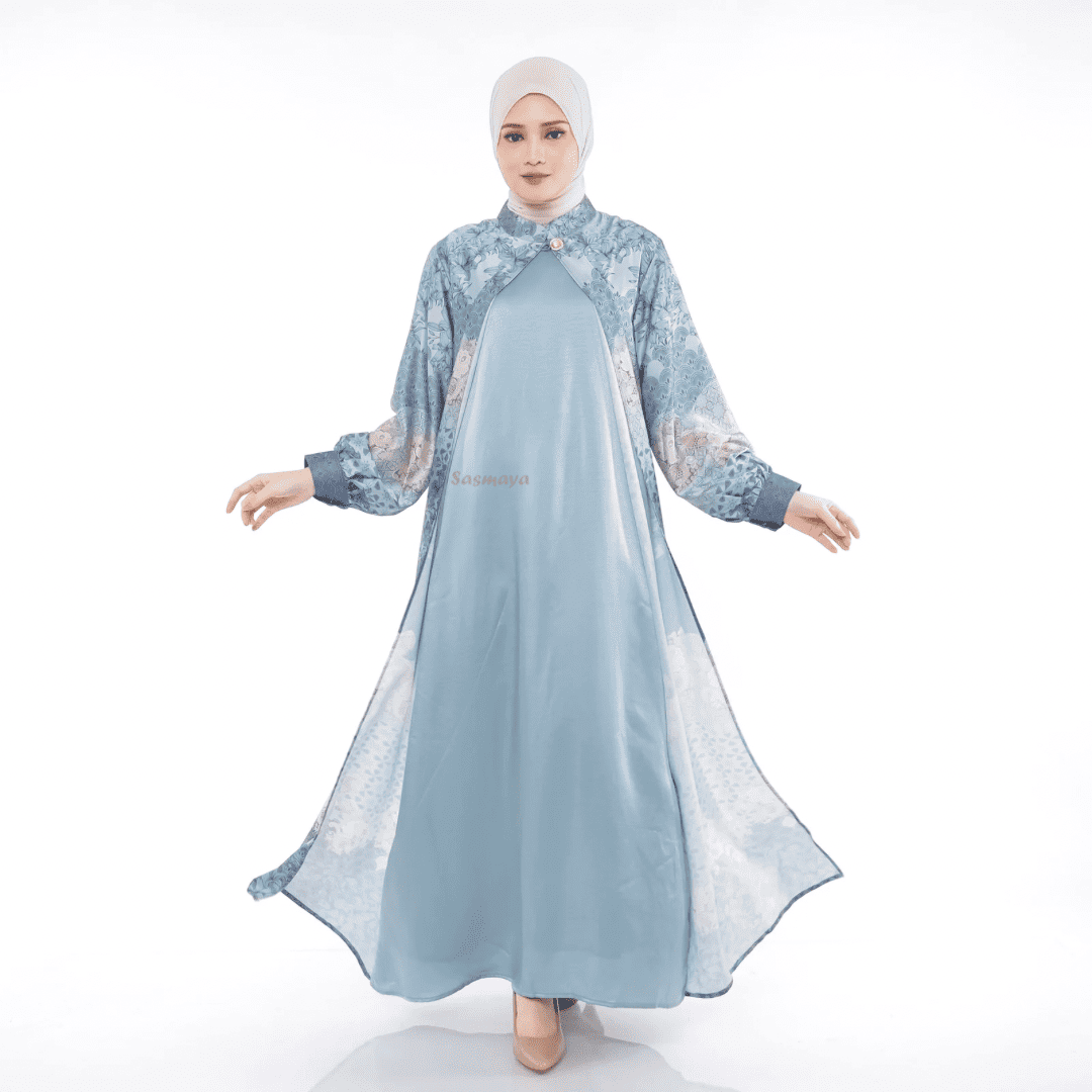 Abaya Print Blue - Image 5