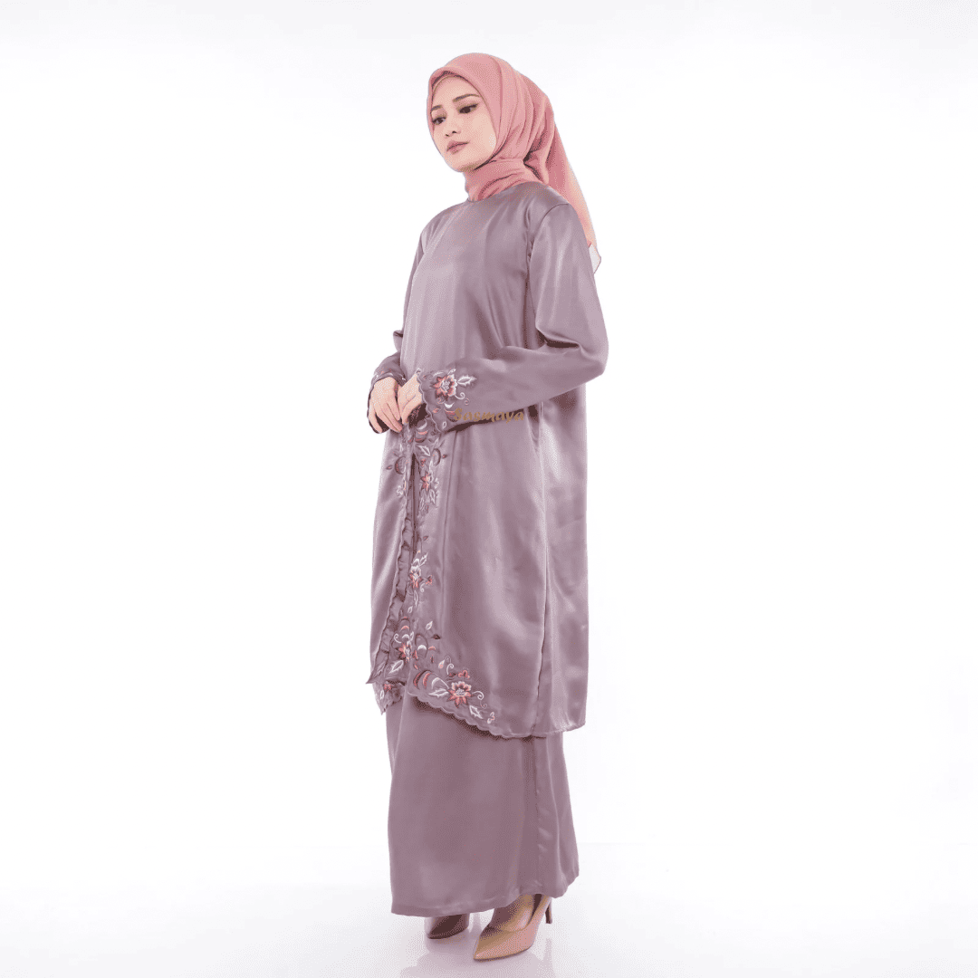 Malay Dress Suji - Purple - Image 2