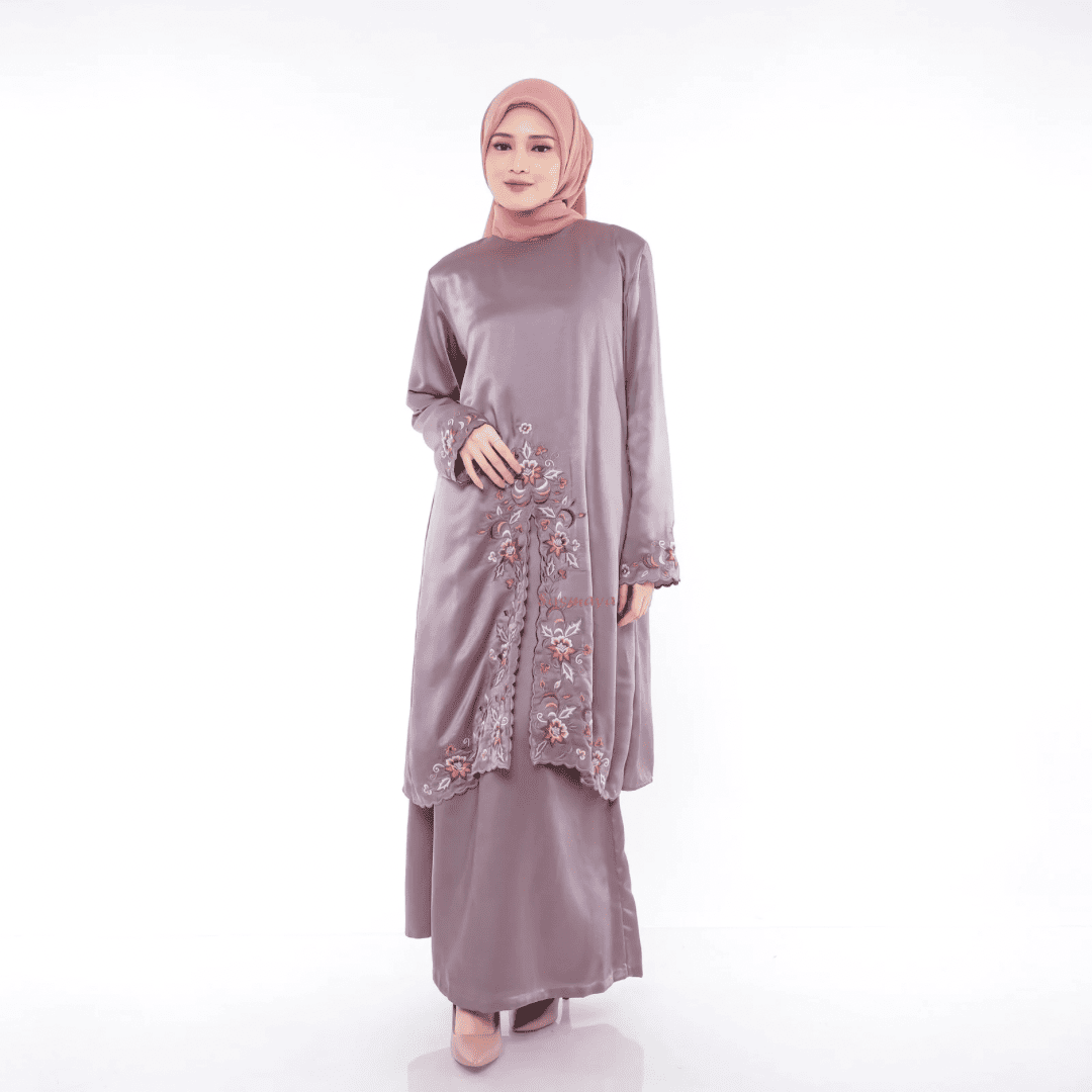 Malay Dress Suji - Purple - Image 5