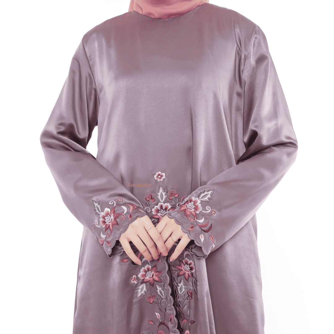 Malay Dress Suji - Purple - Image 4