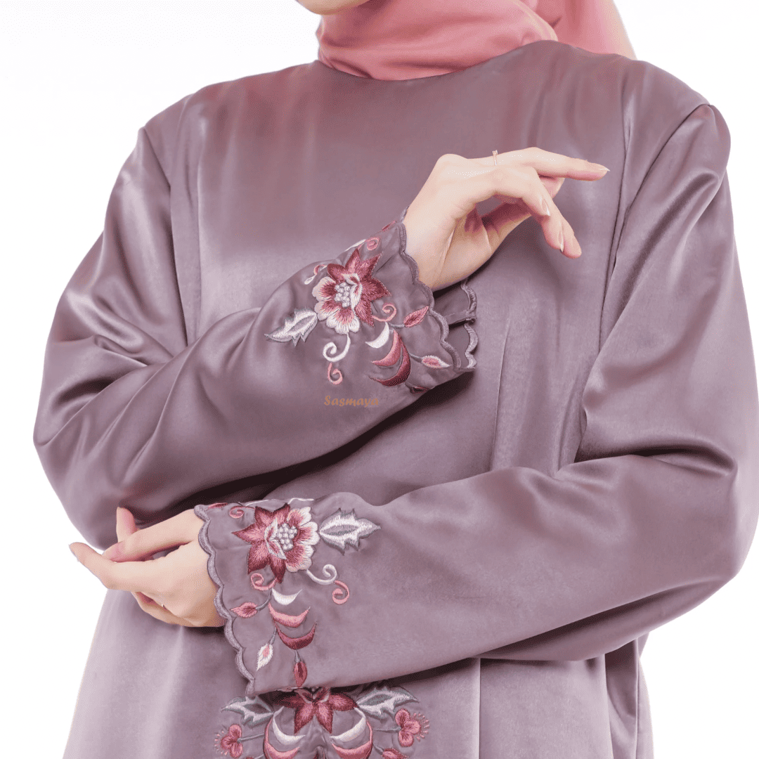 Malay Dress Suji - Purple - Image 3
